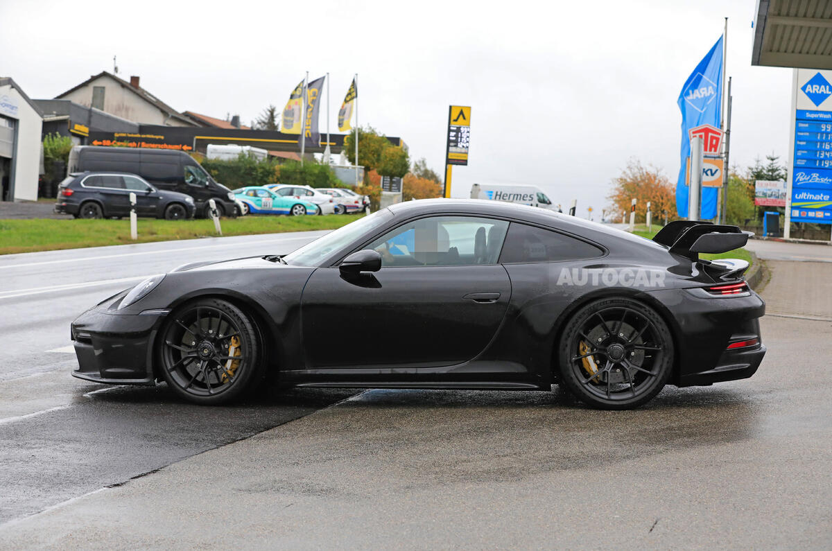Porsche 911 GT3 prototype at Nurburgring - road side