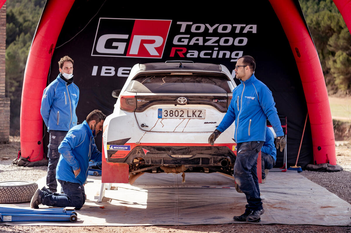 95 Toyota GR Yaris Iberian cup in service