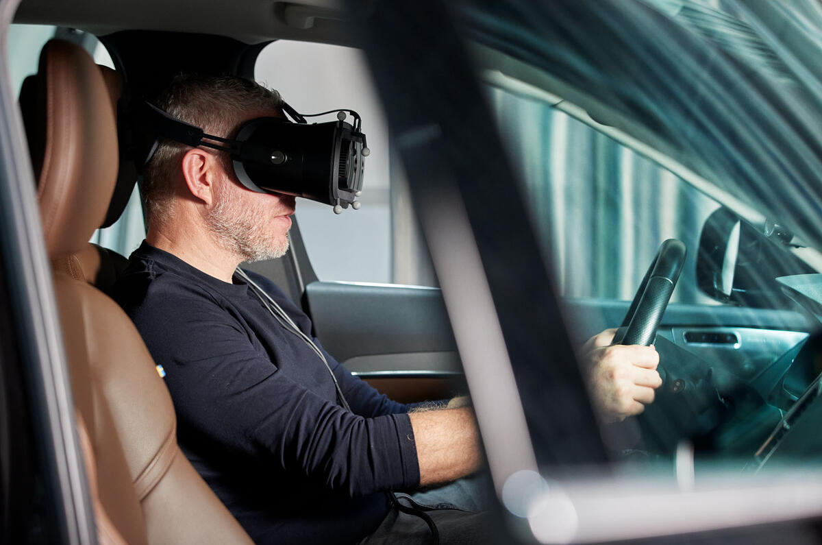 Volvo mixed reality simulator research - actual car