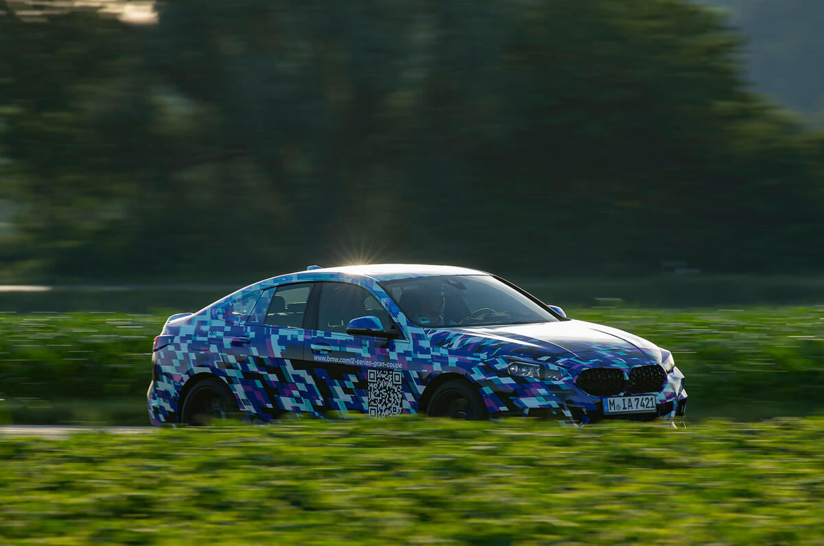 BMW 2 Series Gran Coupé prototype drive - on the road front