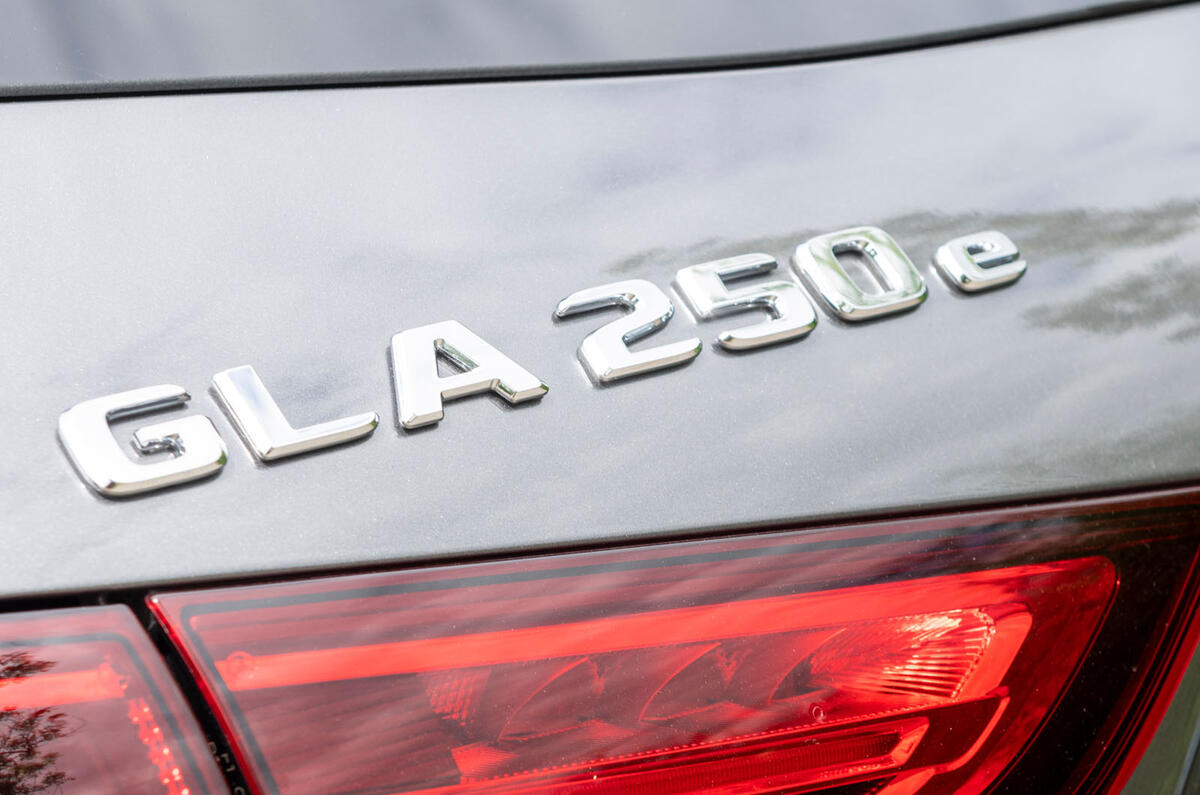 Mercedes-Benz GLA 250e 2020 prototype drive - badge