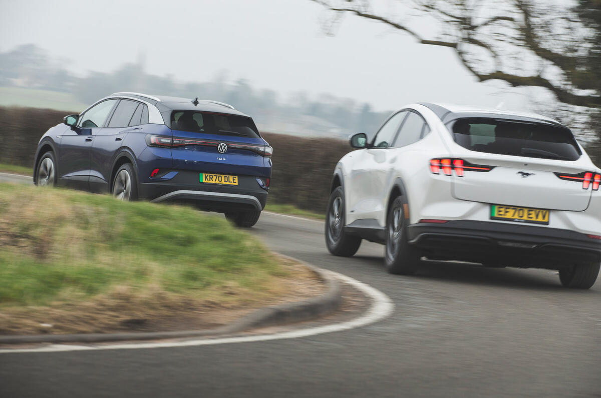 Taking charge VW ID 4 and Ford Mustang Mache meet Polestar 2 Autocar