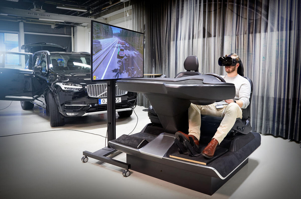 Volvo mixed reality simulator research - driving rig