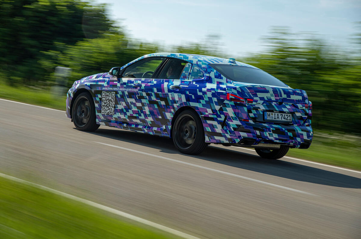 BMW 2 Series Gran Coupé prototype drive - hero rear