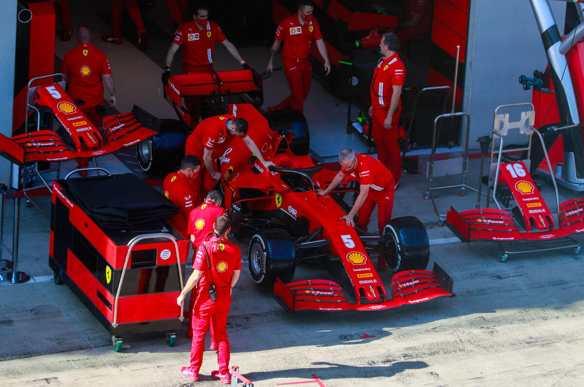 Holding a Grand Prix during a pandemic - Ferrari pits