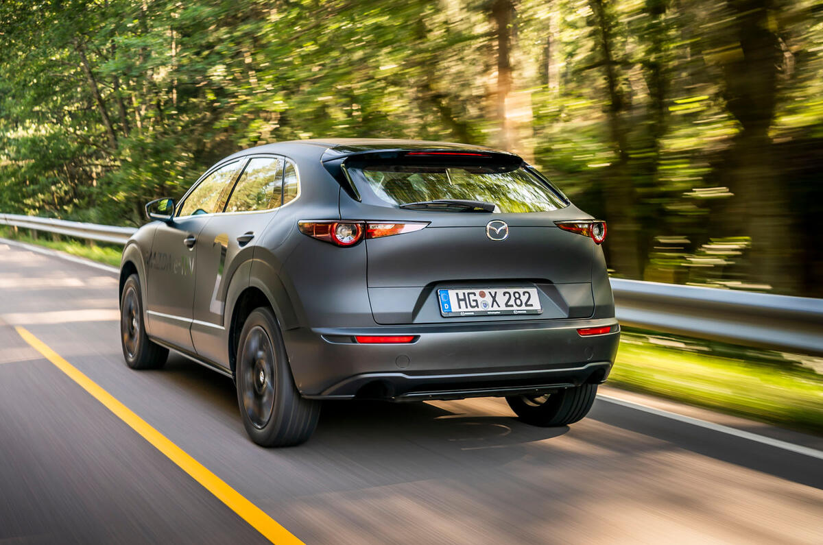 Mazda e-TPV prototype 2019 first drive review - hero rear
