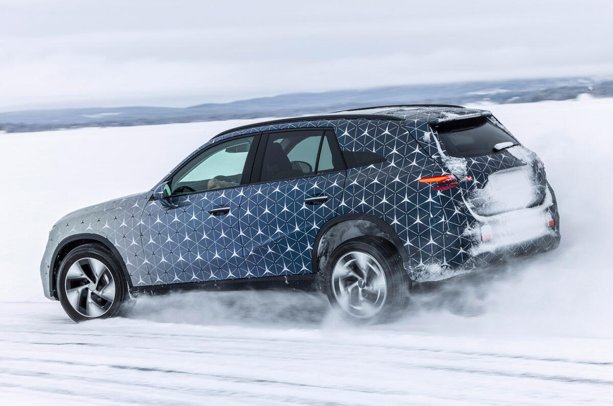 97 Mercedes GLC proto 2022 ice drive tracking rear
