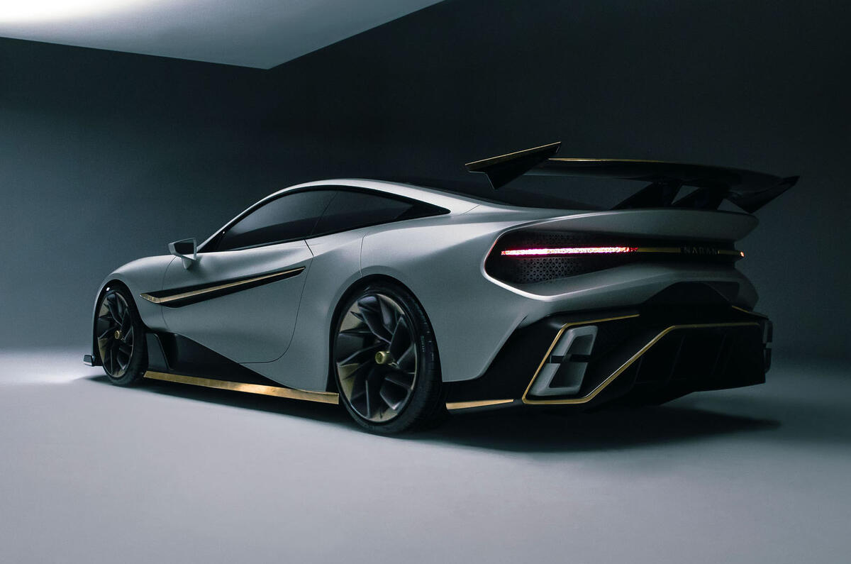 Naran Automotive hypercar official reveal - hero rear
