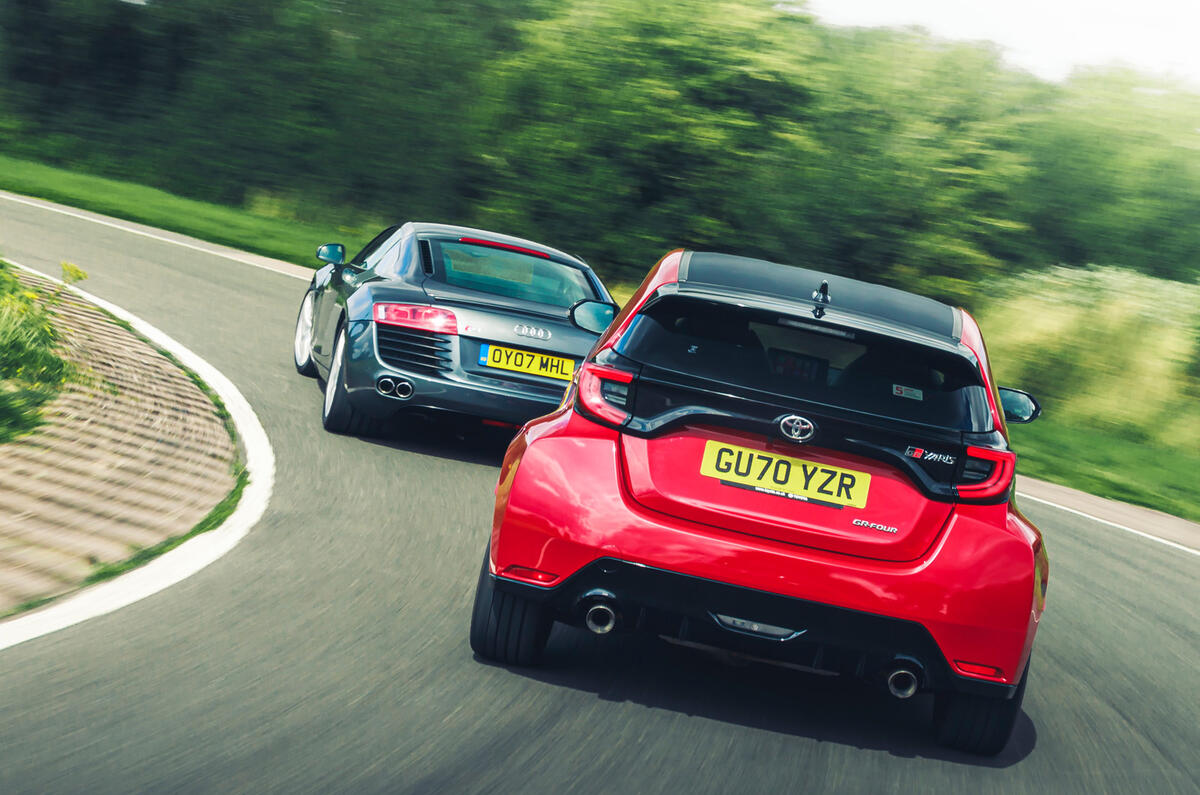 New vs used: Toyota GR Yaris vs Audi R8 | Autocar