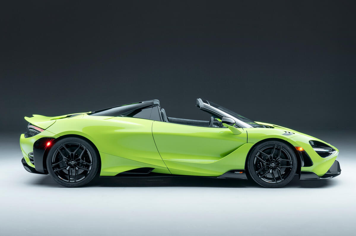 98 McLaren 765LT Spider studio hero side
