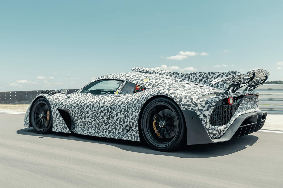 Mercedes-AMG One official camouflaged tracking images - rear