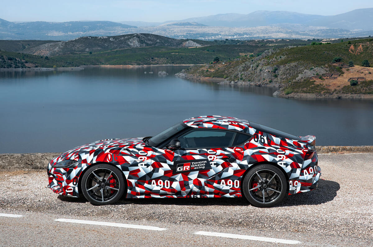 Toyota Supra 2019 prototype first drive review static side