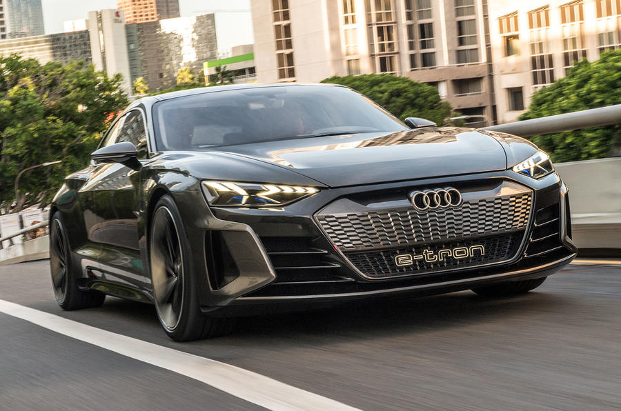 Audi E-tron GT concept 2020 prototype first drive review - hero front
