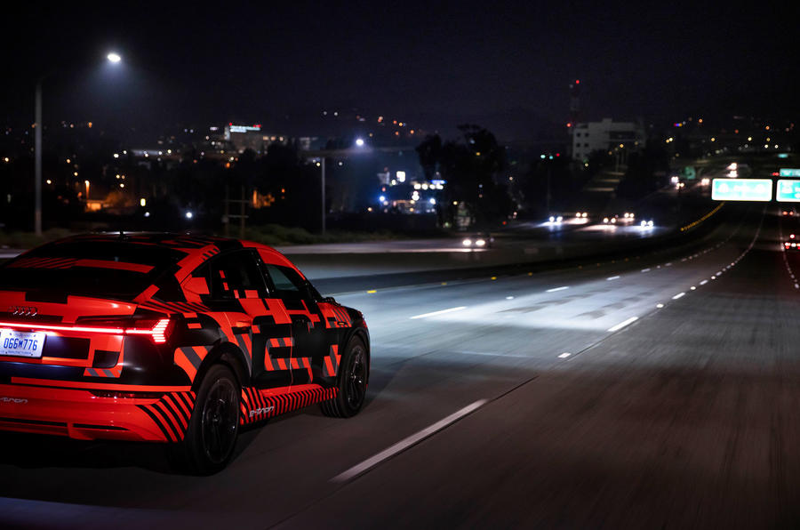 Audi E-tron Sportback prototype matrix headlights - lead