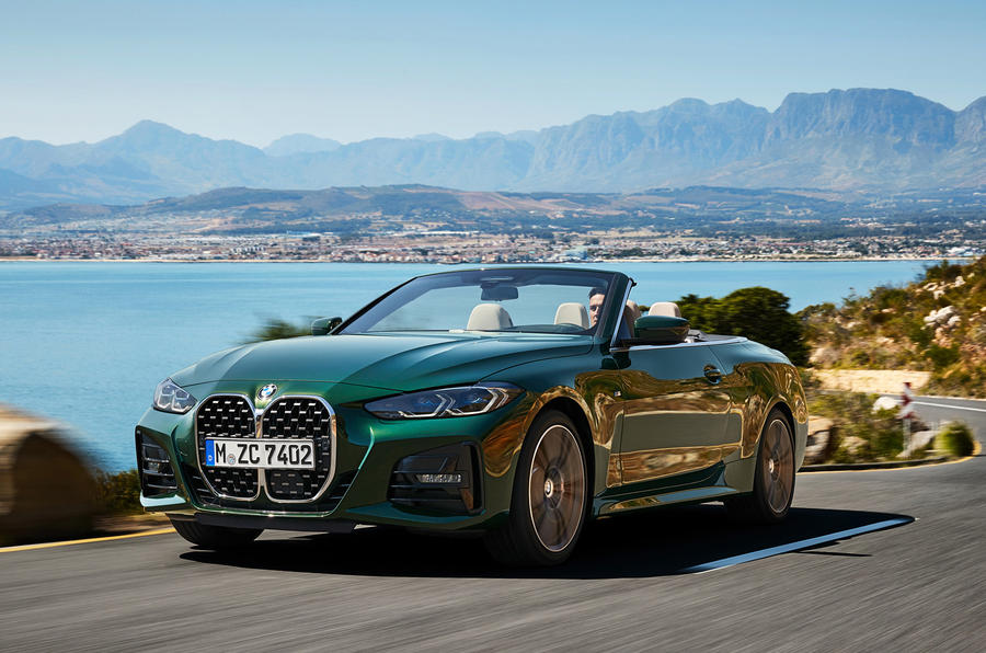 2021 BMW 4 Series Convertible official images - tracking front