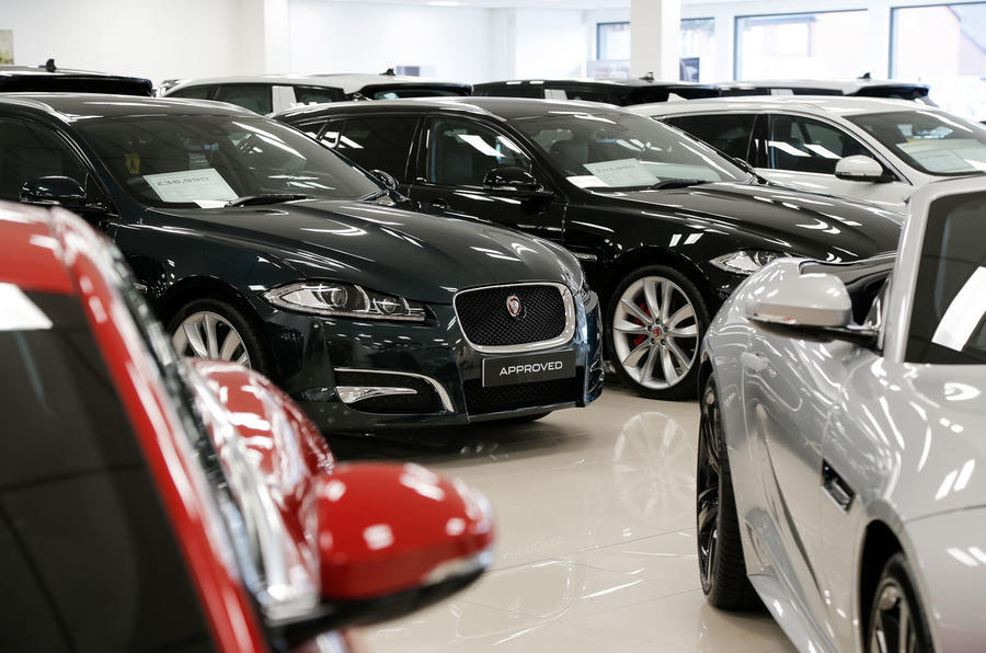 Jaguar used cars sales showroom