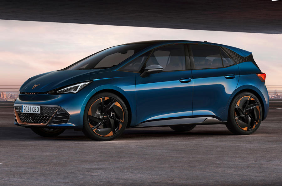 99 Cupra Born 2021 official reveal hero front