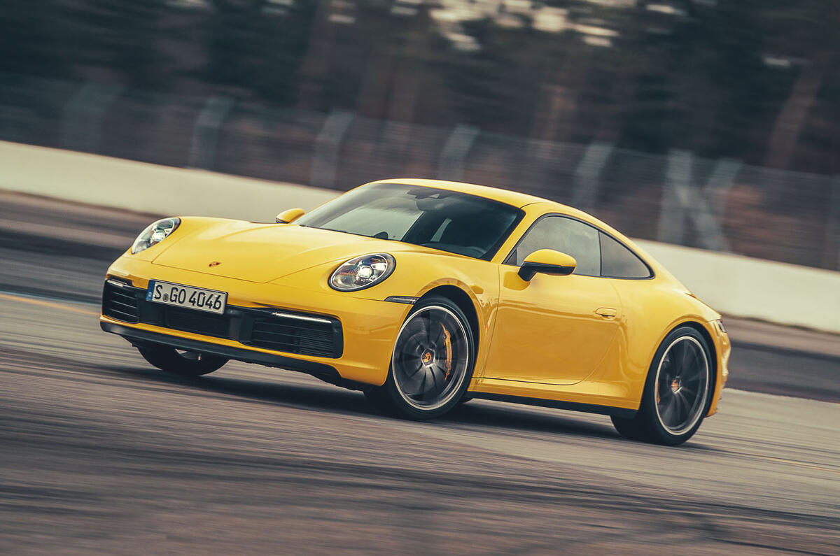 2019 Porsche 911 Carrera S track drive - hero front