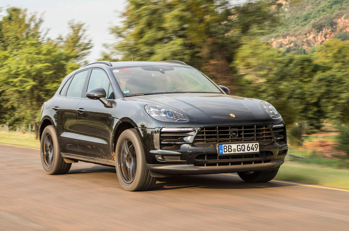 Porsche Macan prototype 2018 hero front