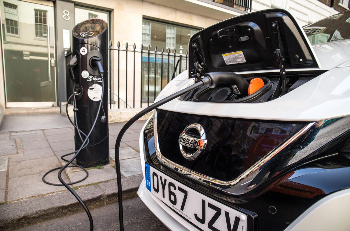 Nissan Leaf charging