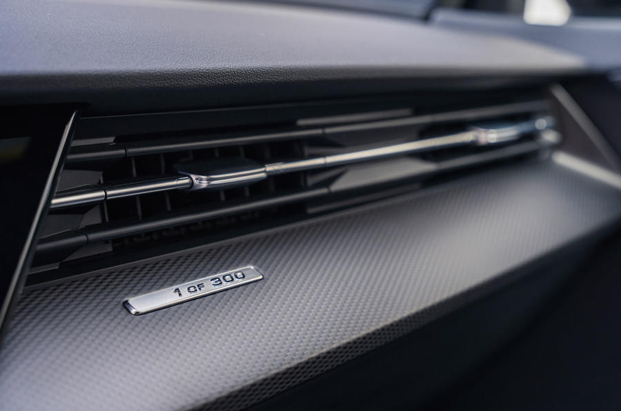 Plaque numérotée Audi RS3 Performance Edition
