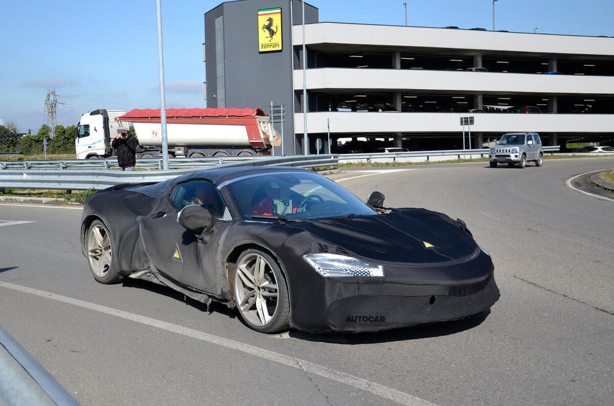 2021 Ferrari SF90 Stradale convertible spy shot