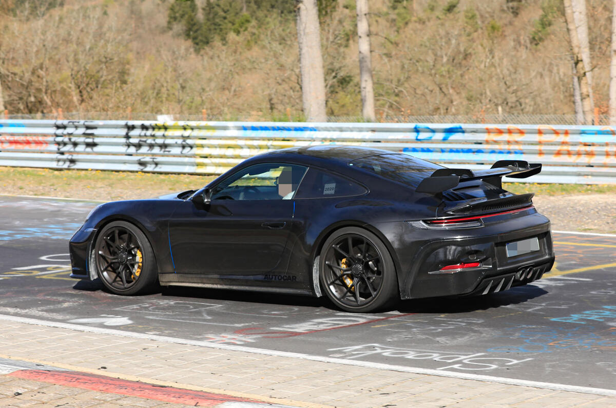 2020 Porsche 911 GT3 prototype at Nurburgring