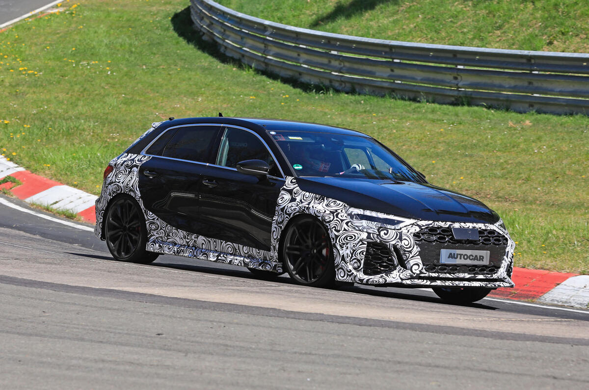 New 2020 Audi Rs3 394bhp Hot Hatch Drops Disguise Autocar