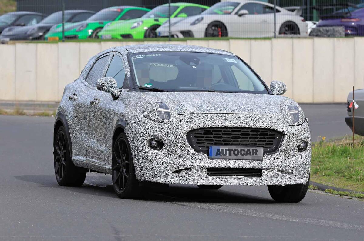 Ford Puma ST spies front road