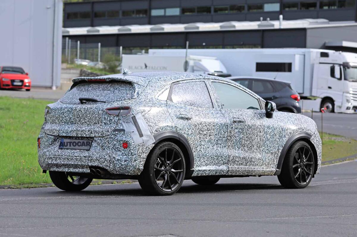 Ford Puma ST spies rear side on