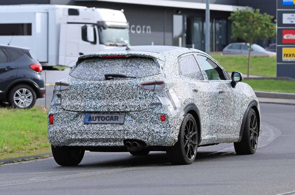 Ford Puma ST spies rear view
