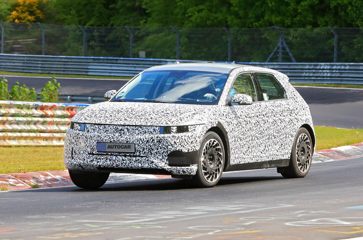 2021 Hyundai 45 New Electric Crossover Caught On Video Autocar