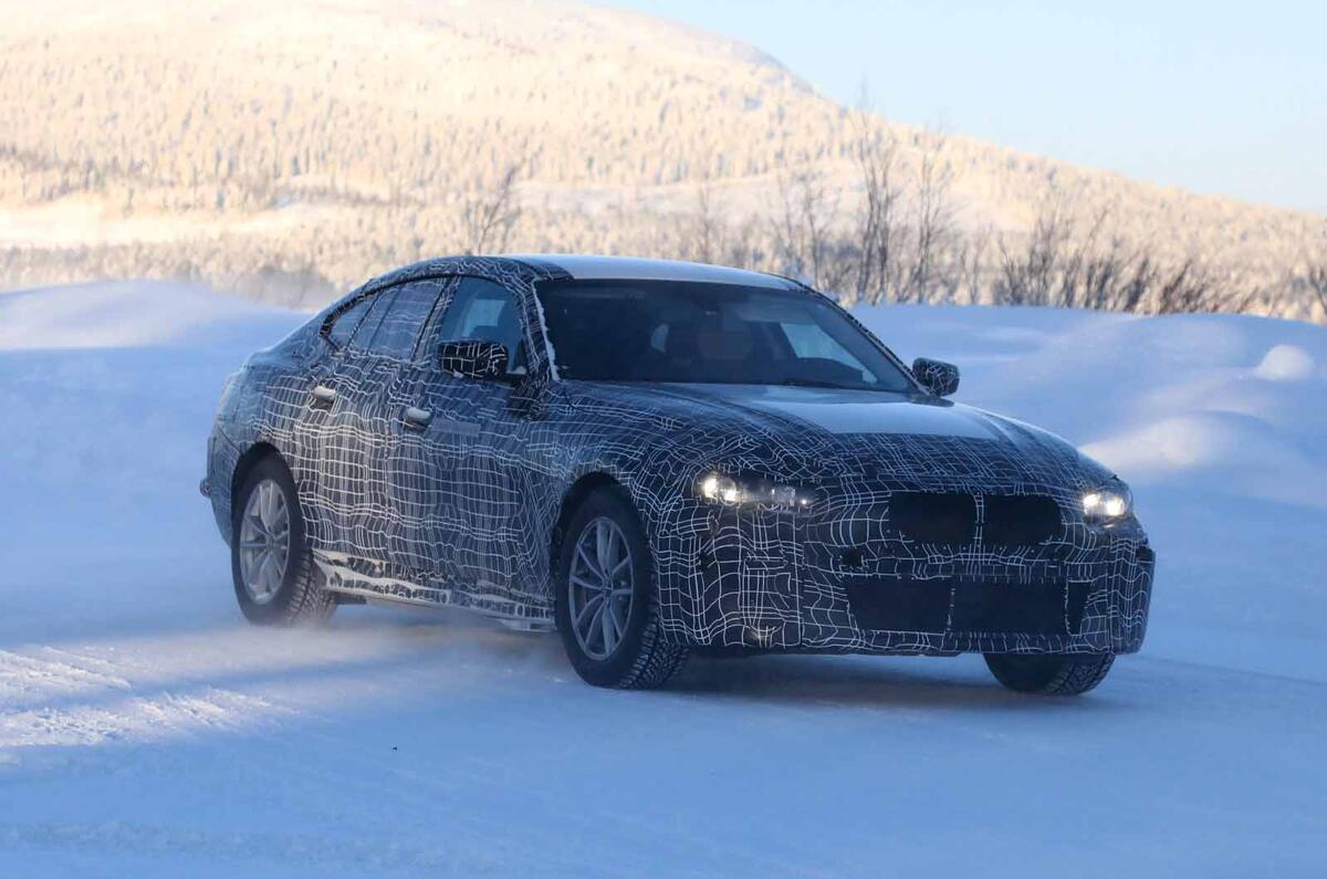 New Bmw I4 Tesla Rivalling Coupe Seen Winter Testing