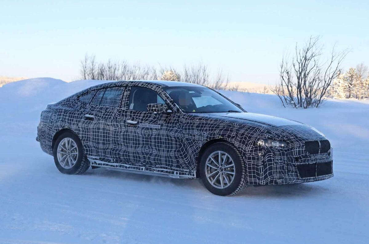 New Bmw I4 Tesla Rivalling Coupe Seen Winter Testing