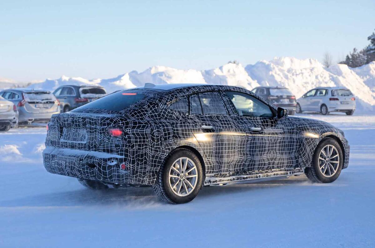 New Bmw I4 Tesla Rivalling Coupe Seen Winter Testing