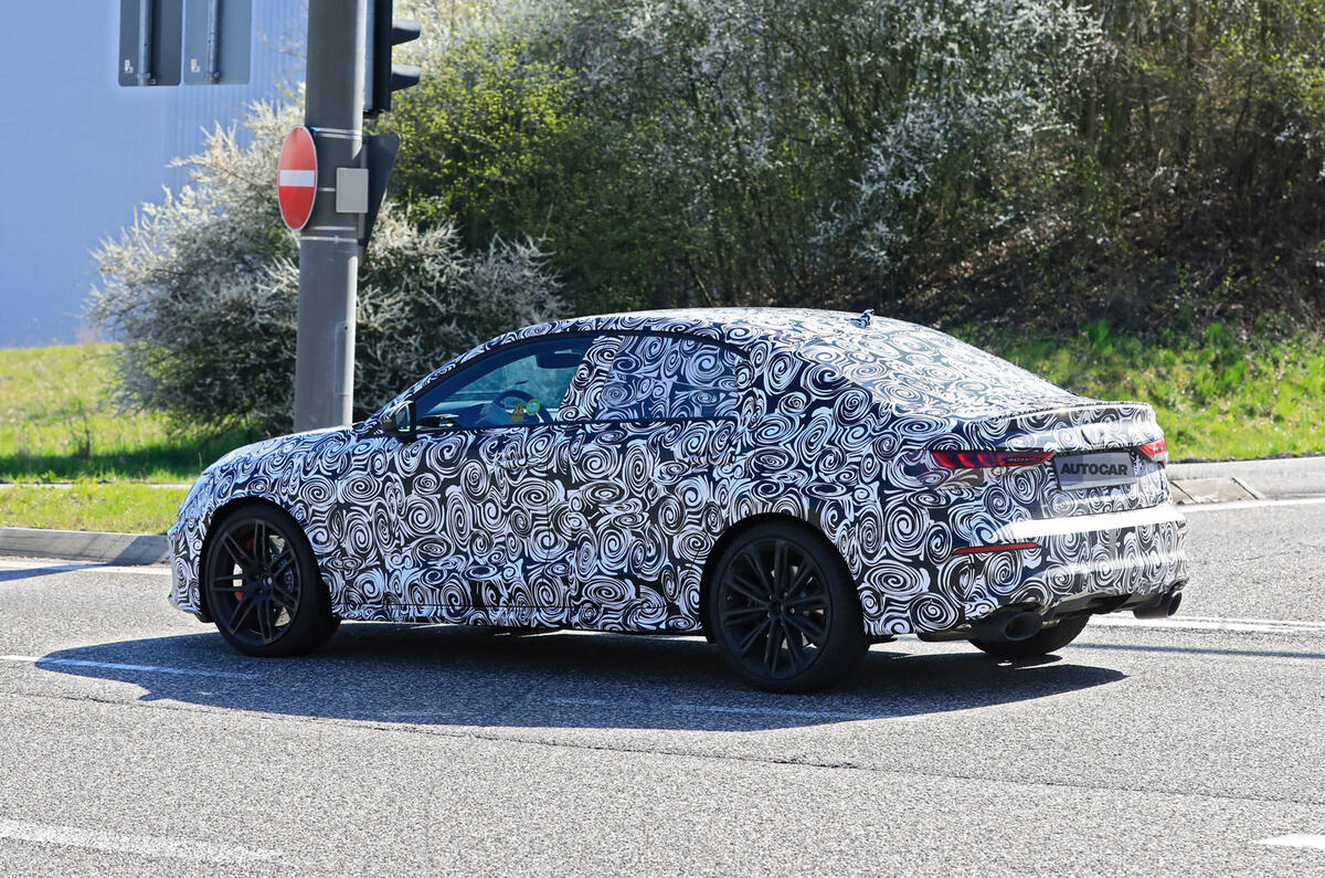 New Audi RS3 saloon: 394bhp AMG A45 rival drops disguise ...
