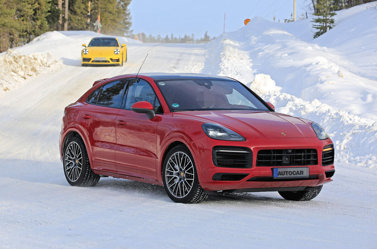 New Porsche Cayenne Coupe Gts Previewed In Spy Shots Autocar