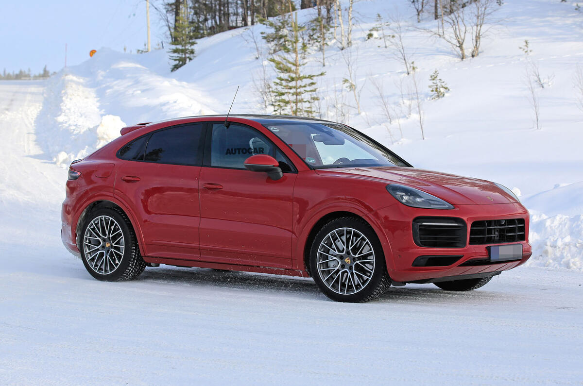 New Porsche Cayenne Coupe Gts Previewed In Spy Shots Autocar