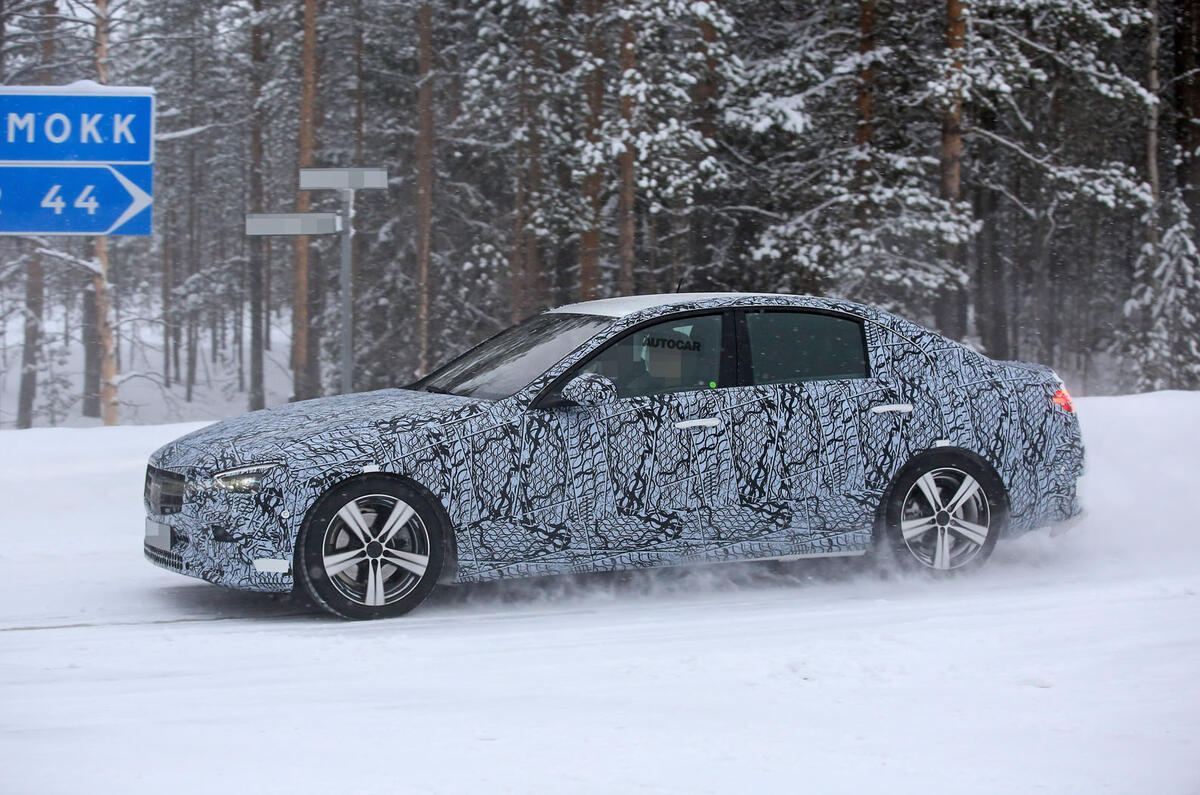 2021 Mercedes Benz C Class Mule Reveals Production Design Autocar