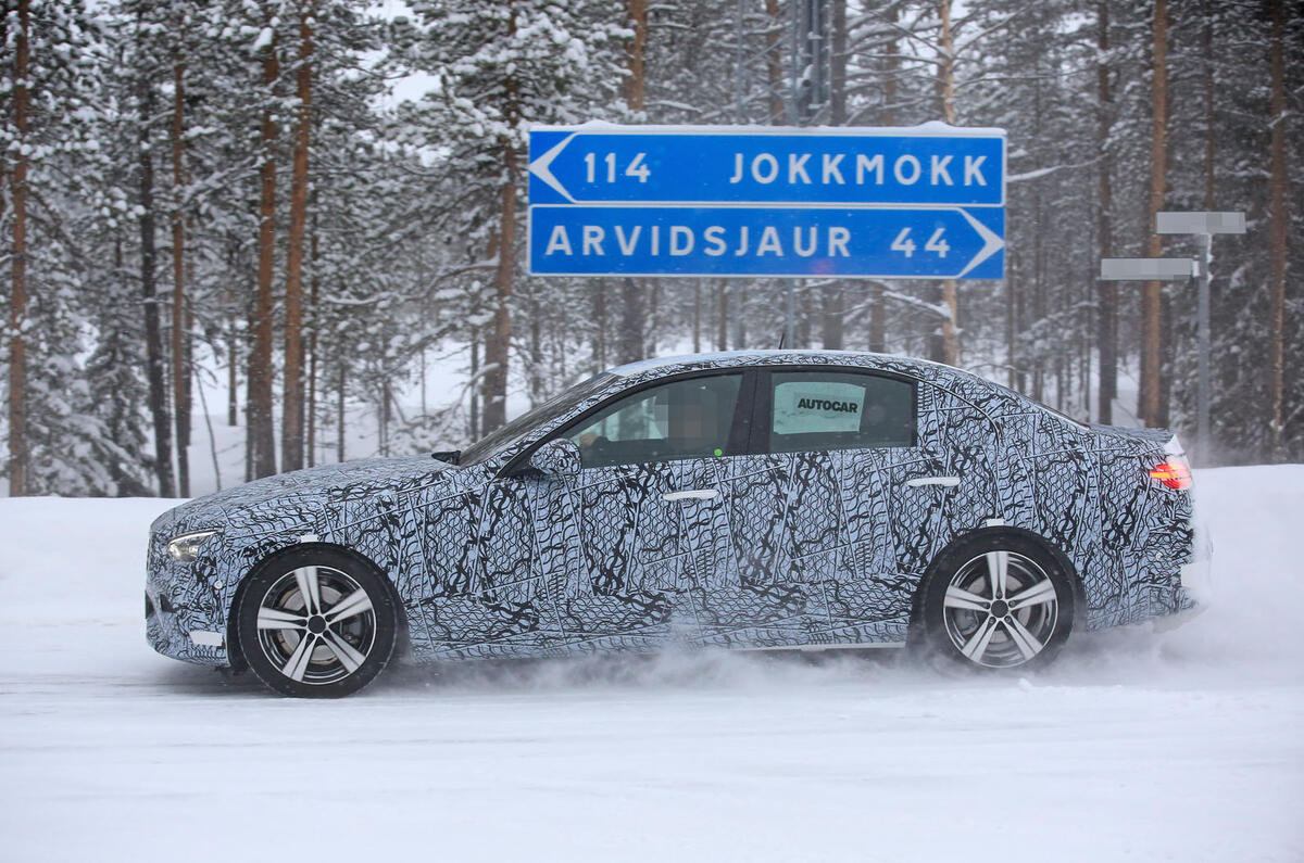 2021 Mercedes Benz C Class Mule Reveals Production Design Autocar