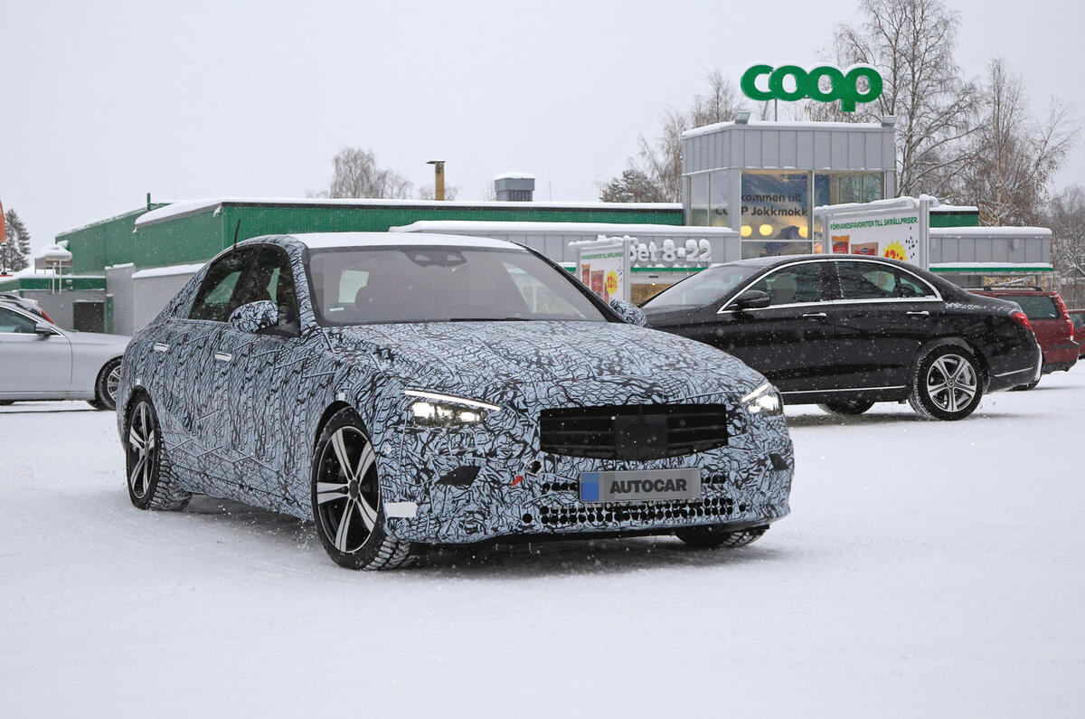 2021 Mercedes Benz C Class Mule Reveals Production Design Autocar