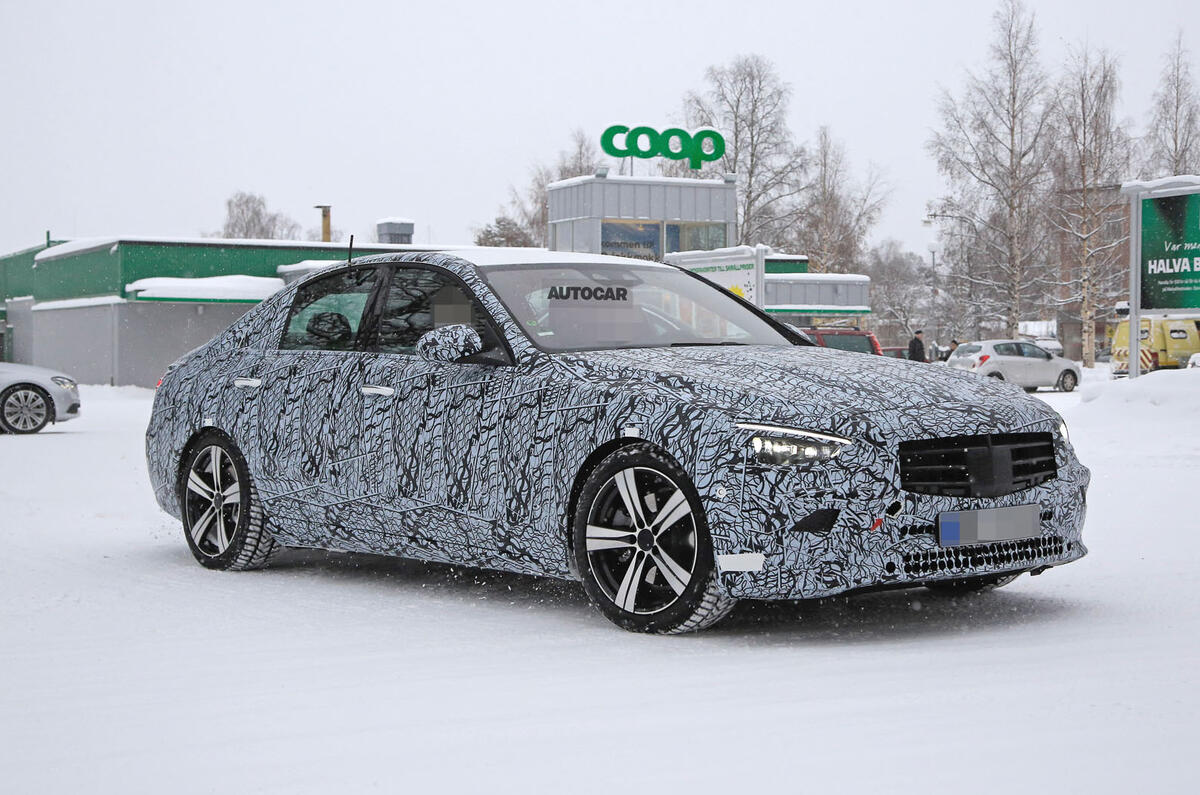 2021 Mercedes Benz C Class Mule Reveals Production Design Autocar