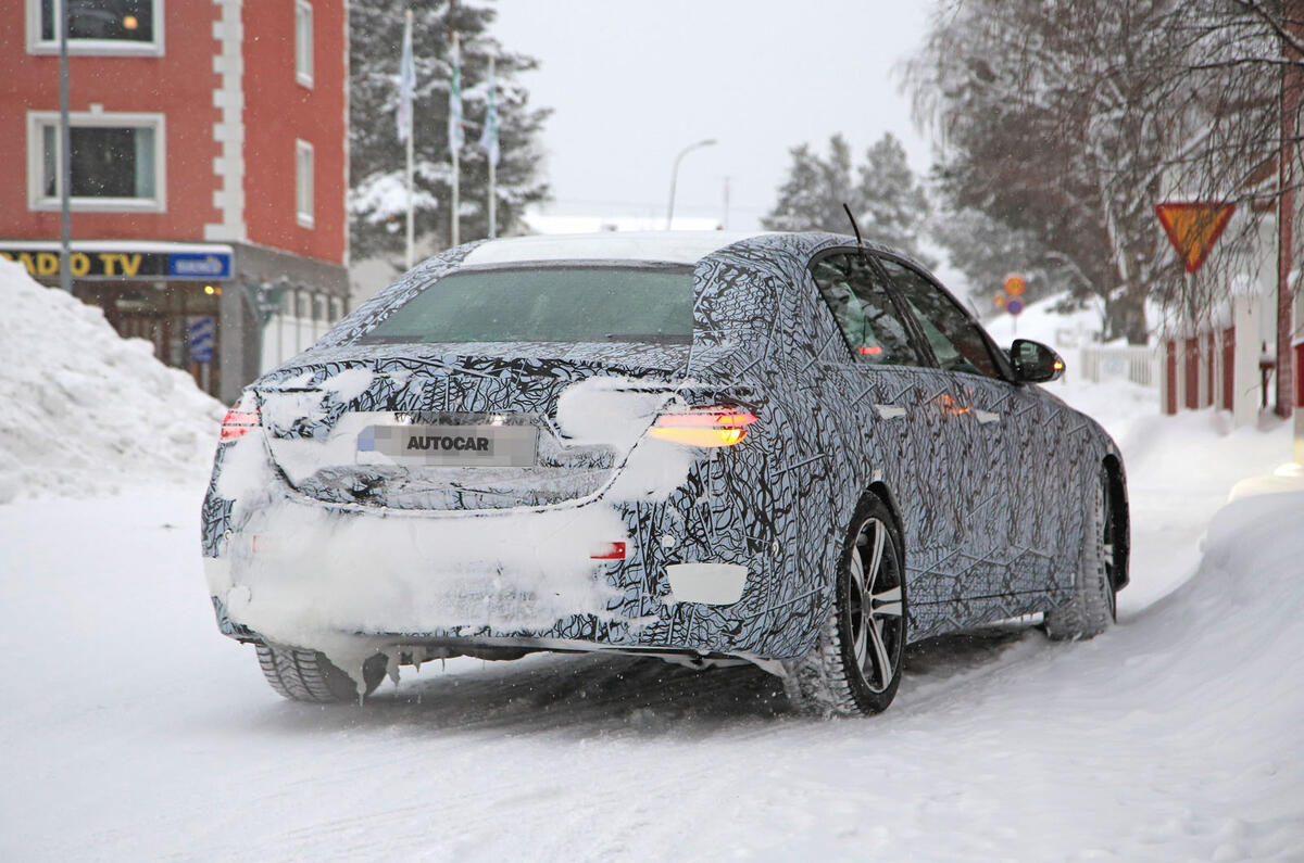 2021 Mercedes Benz C Class Mule Reveals Production Design Autocar