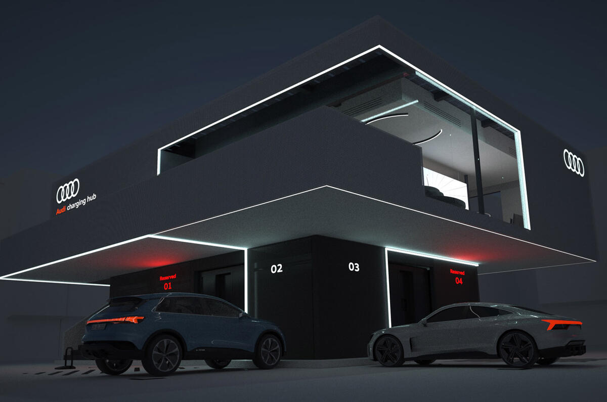 Audi to build network of lounge-style EV charging hubs | Autocar