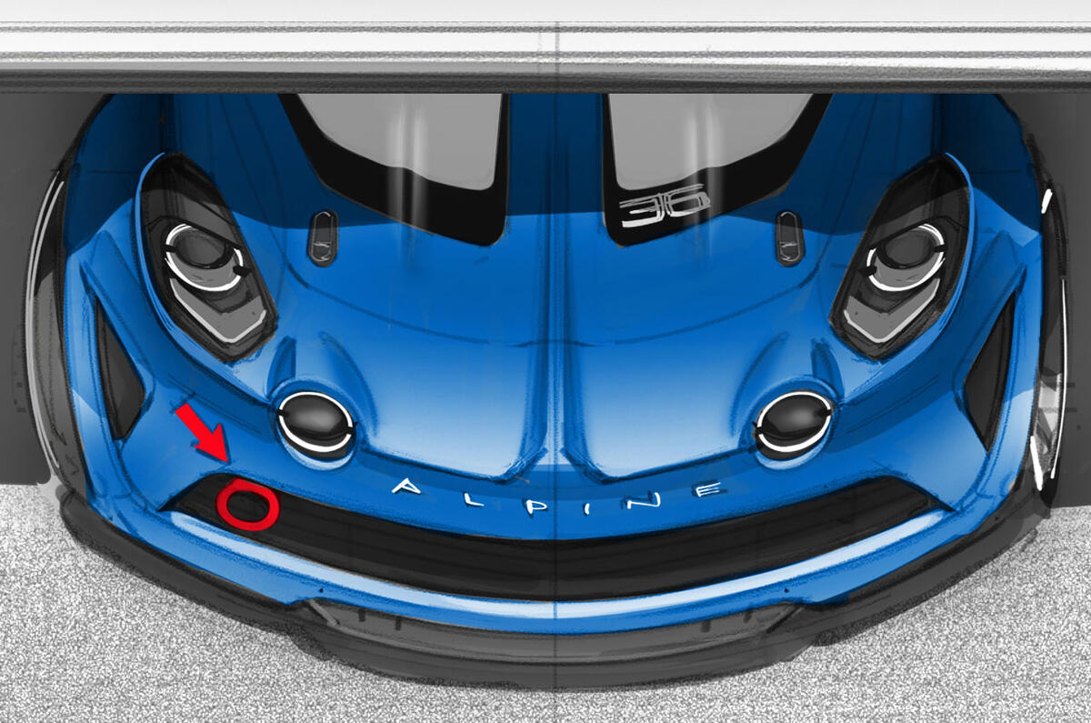 Extreme Alpine A110 Cup racing model previewed in first sketch
