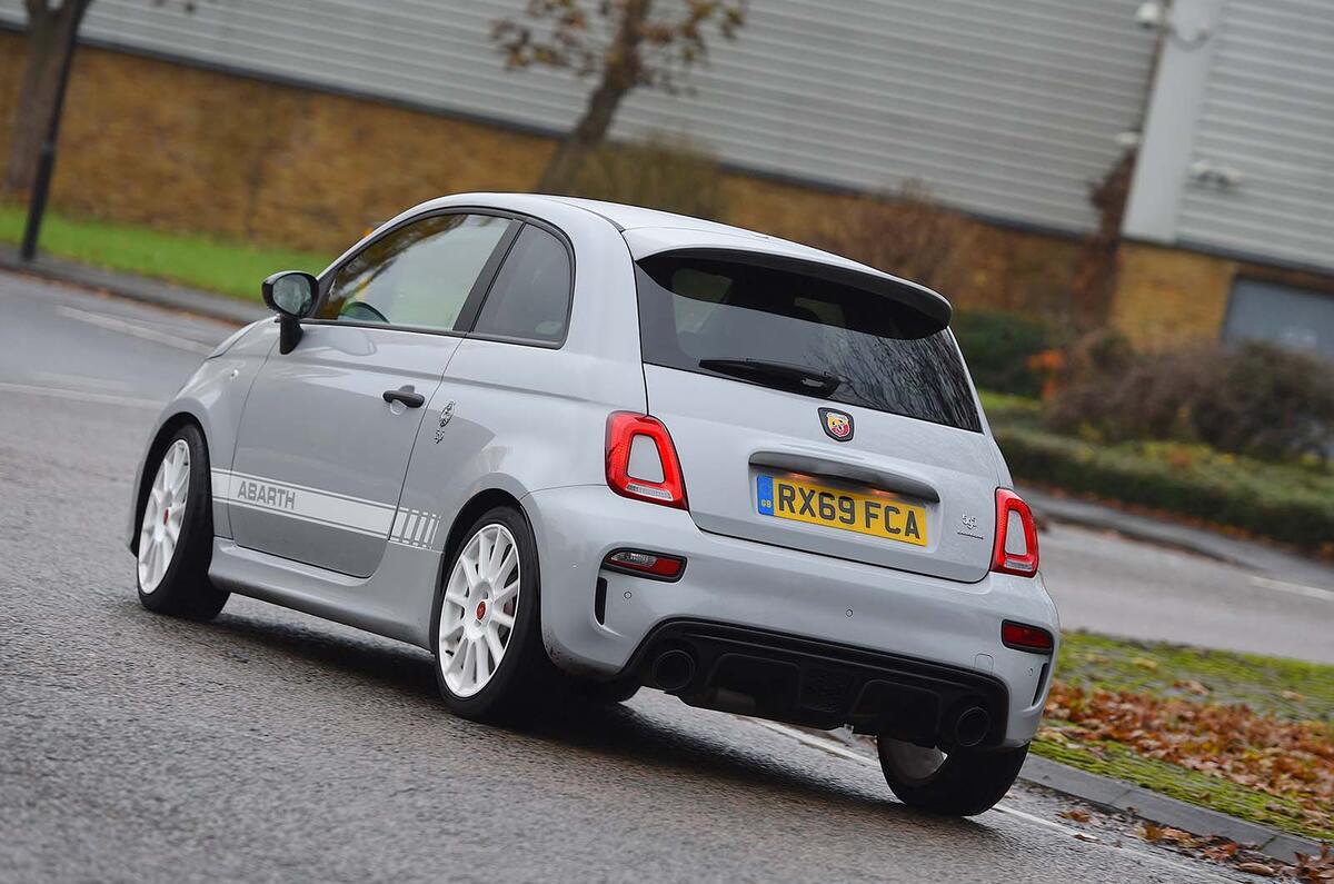 Abarth 595 Esseesse 2019 rear three quarter two
