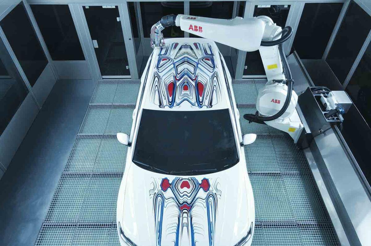 ABB Robotics PixelPaint Art Car Illusorr design 1