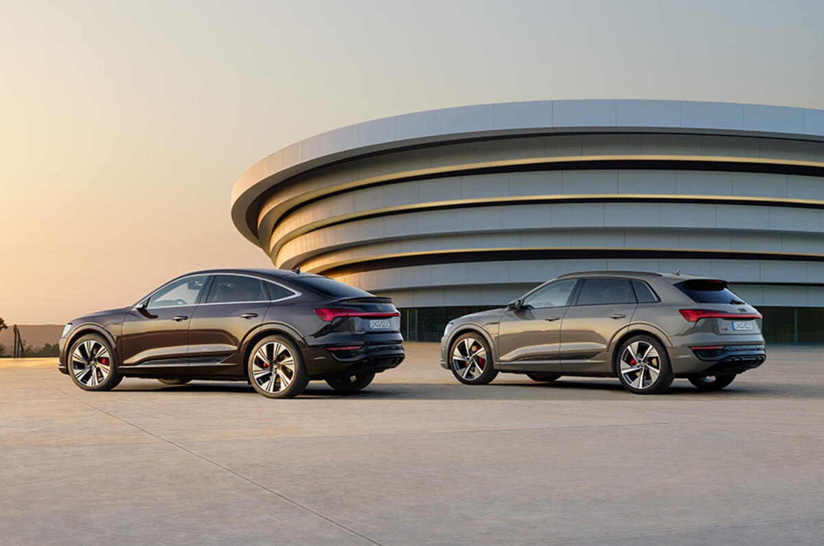 The Audi Q8 e-tron SUV has up to 569 litres of luggage space, while the Sportback offers 528 litres