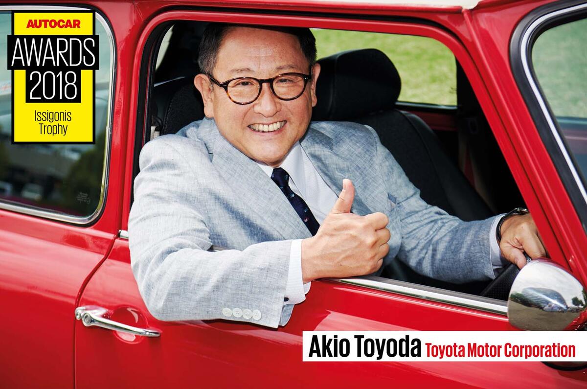 Autocar Awards 2018 Akio Toyoda wins Issigonis Trophy Autocar