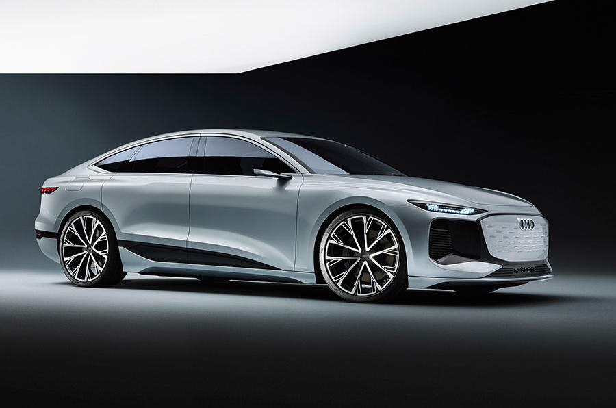 The Audi A6 e-tron concept’s long wheelbase offers a head-turning profile and more space